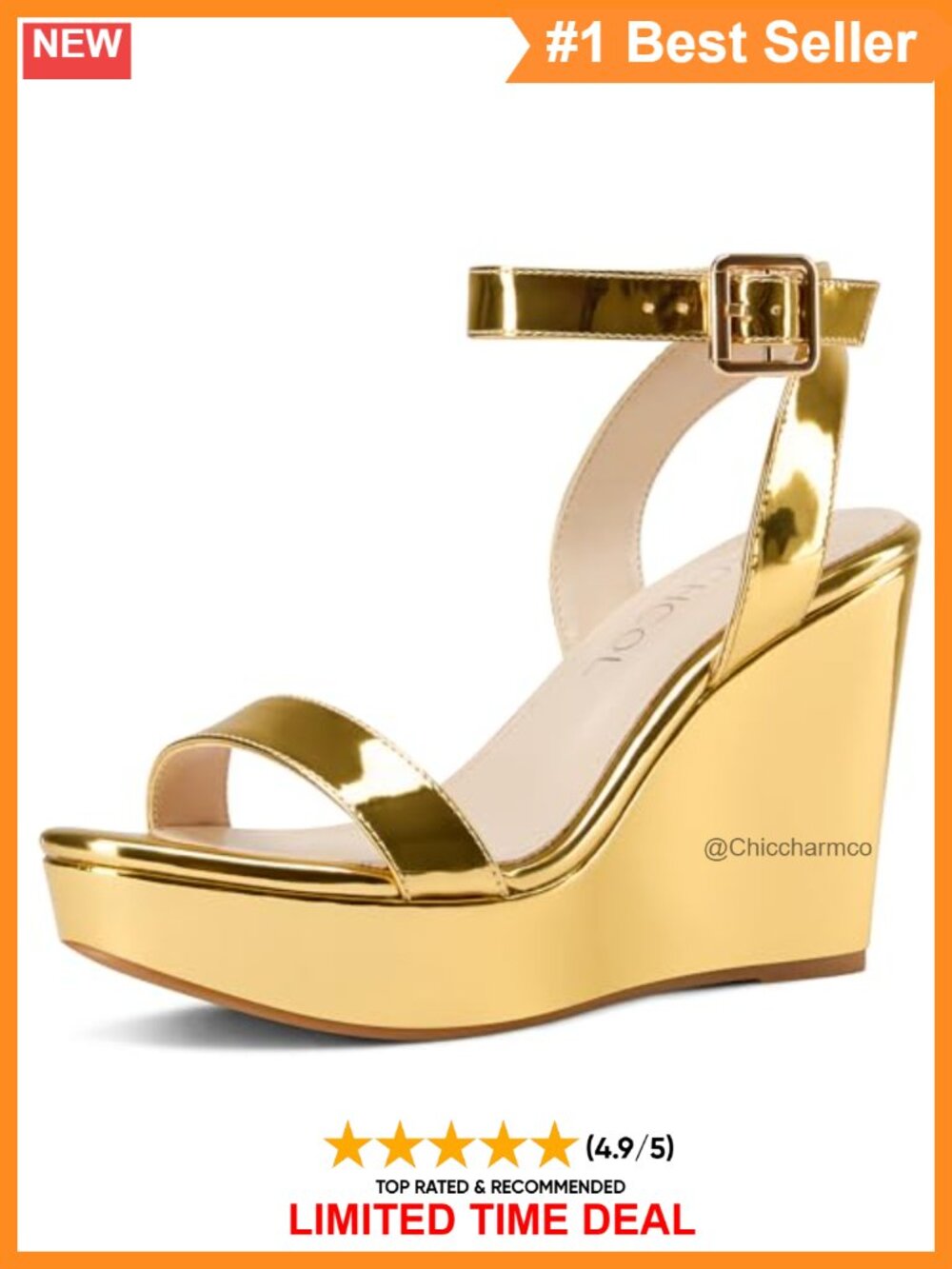 Aachcol Women Platform Wedge Peep Toe Ankle Strap Slingback Chunky Block High